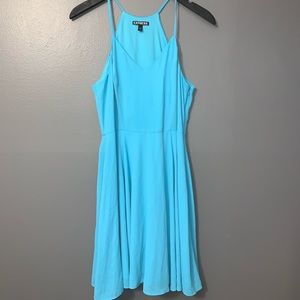 Turqoise halter dress